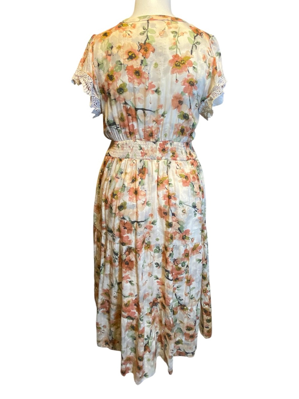 Baltic Born Floral Crochet cottagecore Dress Women’s Size L - Picture 4 of 13